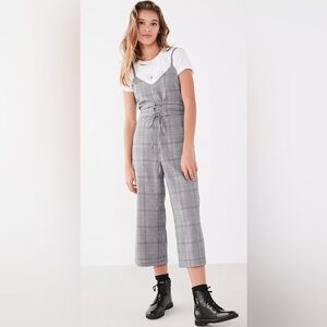 SILENCE + NOISE UO 6 Grunge Corset Whimsigoth Glenn Plaid Jumpsuit Hi Rise Crop